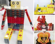 烟草陈列造型图片大全 单包/整条卷烟陈列创意图片