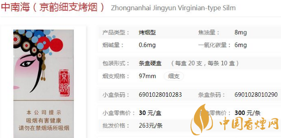 北京的代表香烟介绍 中南海系列香烟口感评测